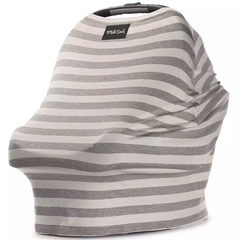 Milk Snob - 5-in1 Nursing & Car Seat Cover | Gray and White Striped